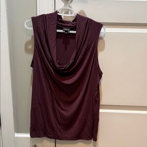 Deep Burgundy Cowl Neck Blouse